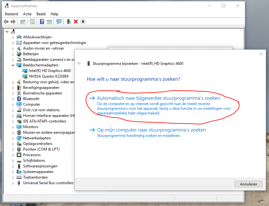 Windows 10 zwart scherm drivers updaten 4
