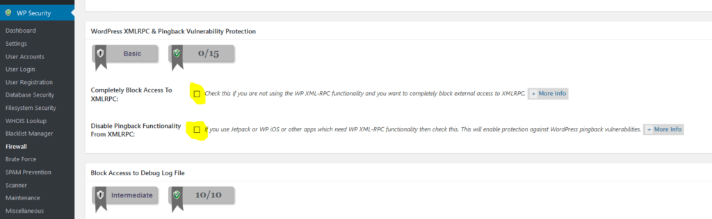 wp-security-firewall-settings