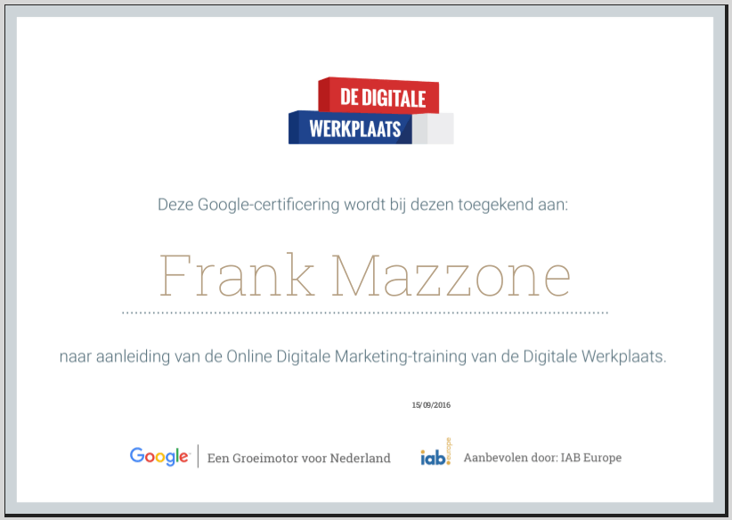 google-online-marketing-certificaat