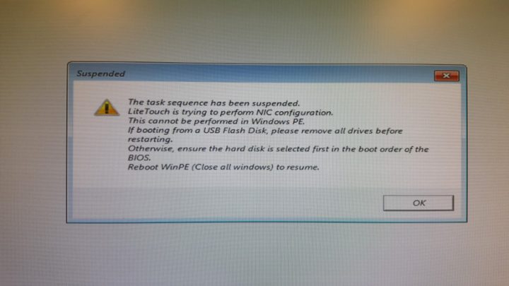 Windows wds litetouch error