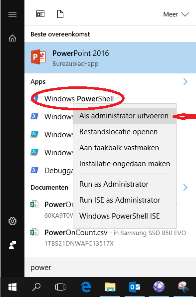 elevated-powershell-opstarten