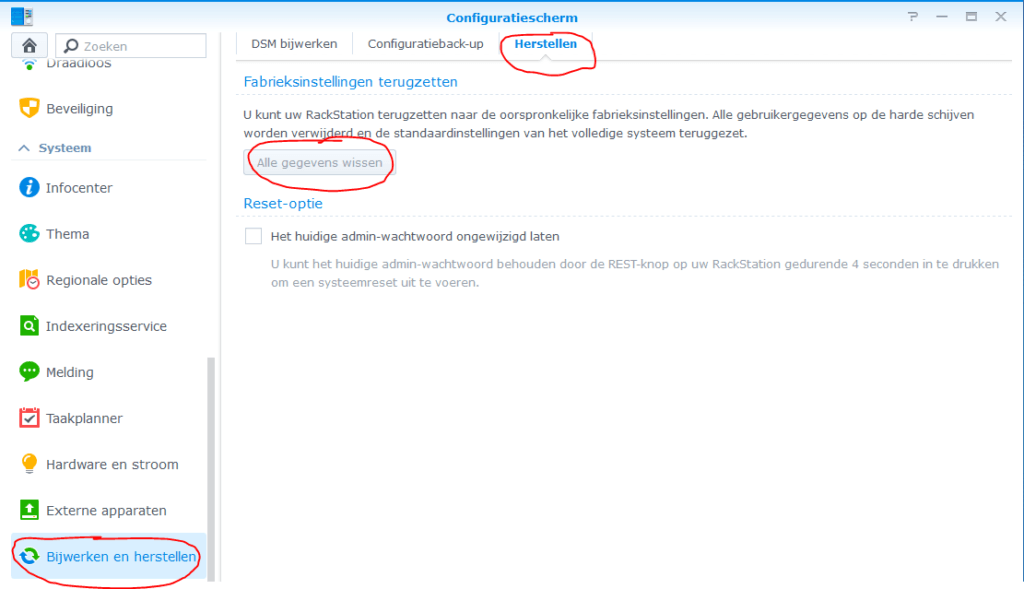 synology-terugzetten-naar-fabrieksinstellingen