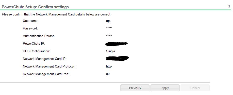 powerchute network shutdown setup 9