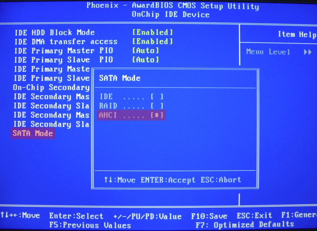 linux os iso ahci