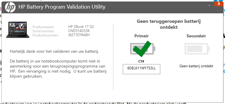 HP batterij terugroep actie 10