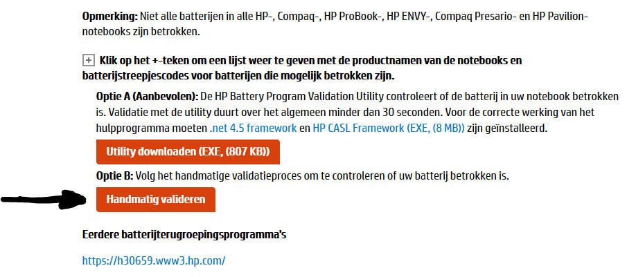 HP batterij terugroep actie 2