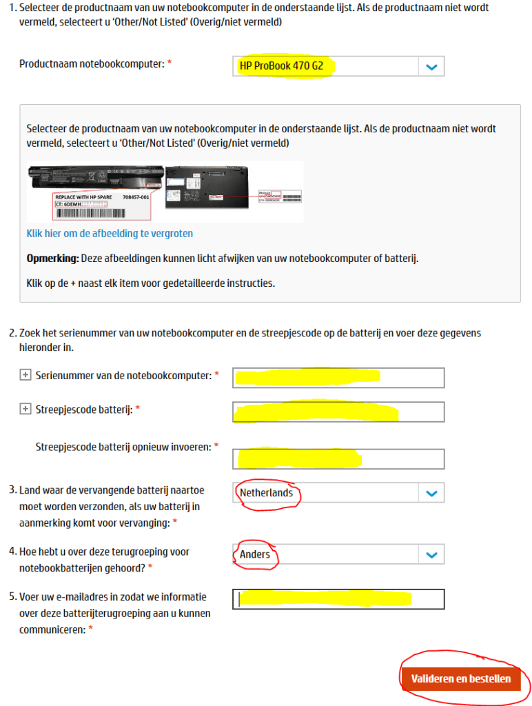 HP batterij terugroep actie 3