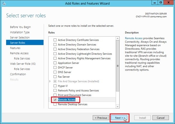 Sonicwall site2site vpn server 2012r2 11