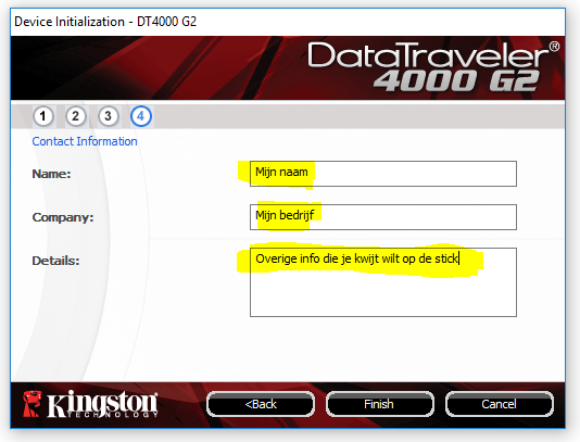 kingston usb stick encryptie instellen 6