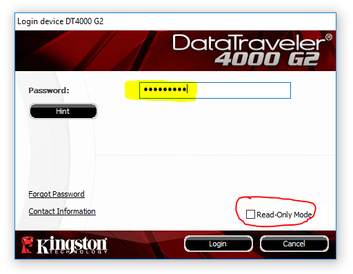 kingston usb stick encryptie instellen 8