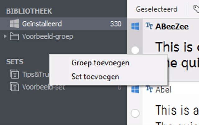 lettertypes beheren in Windows 13