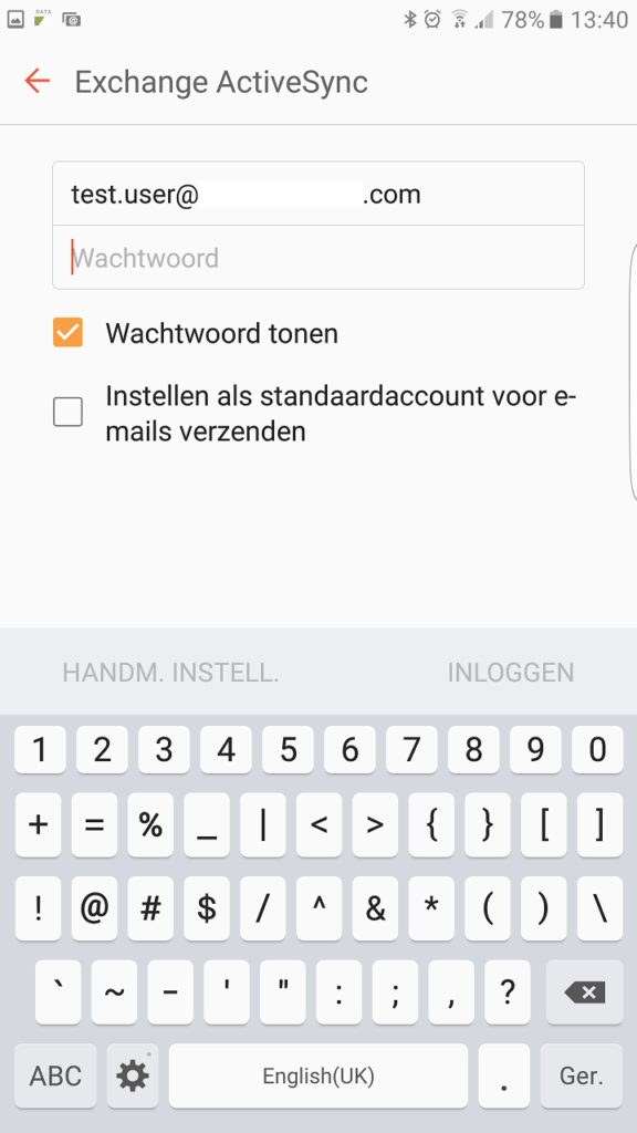 Android wachtwoord