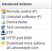 Lansweeper in vogelvlucht Advanced Actions