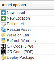 Lansweeper in vogelvlucht Asset Options