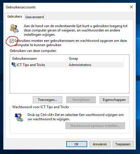 Windows 10 automatisch aanmelden 3