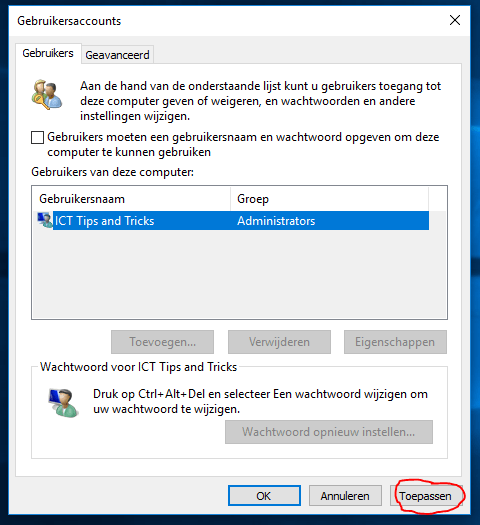 Windows 10 automatisch aanmelden 4