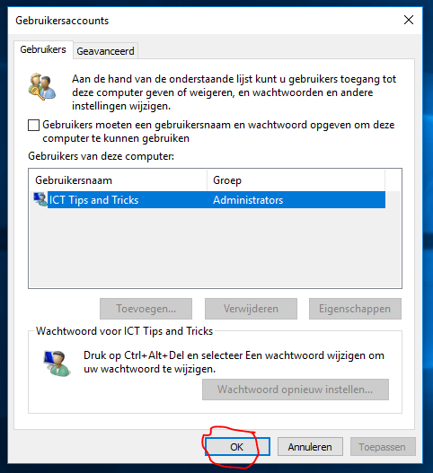 Windows 10 automatisch aanmelden 6