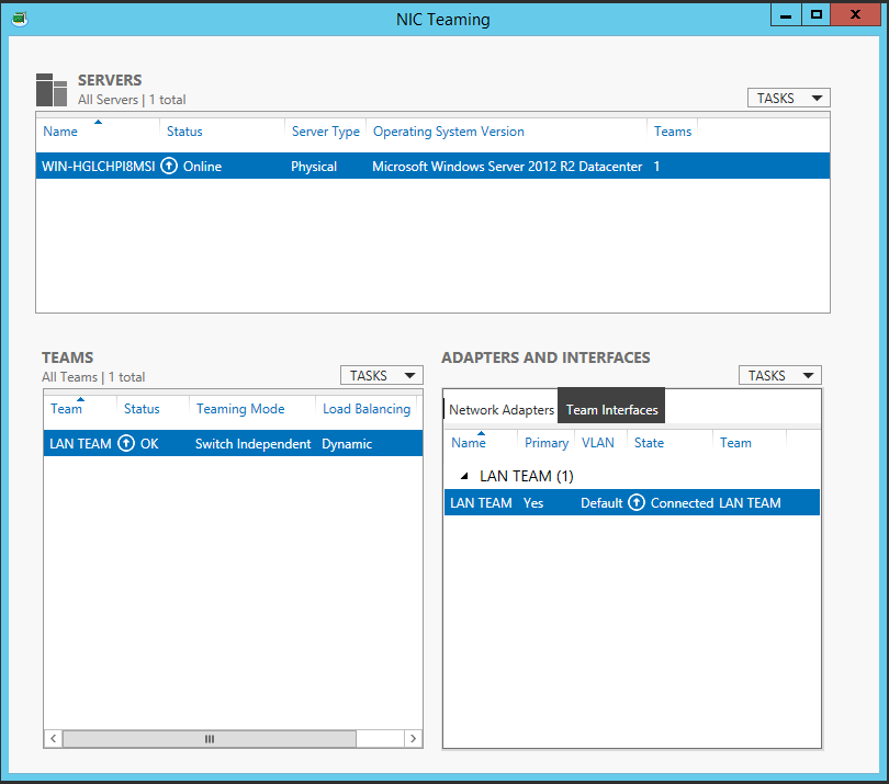 Server 2012 NIC Teaming setup 06