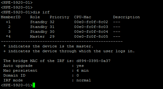 hpe 5920 irf 1