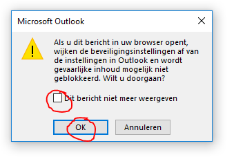 Outlook 2016 en onedrive bijlages 3