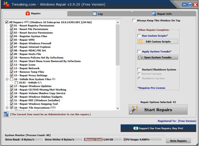 Fix je pc met de tools in de Windows Repair Toolbox 09