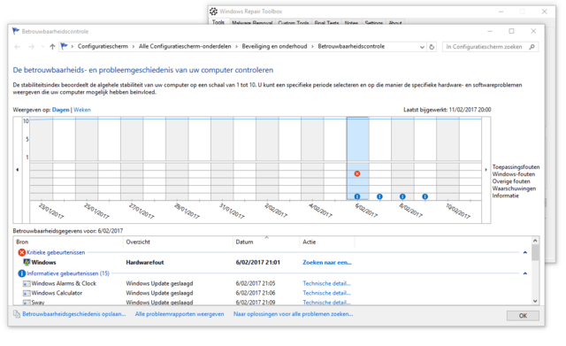 Fix je pc met de tools in de Windows Repair Toolbox 13