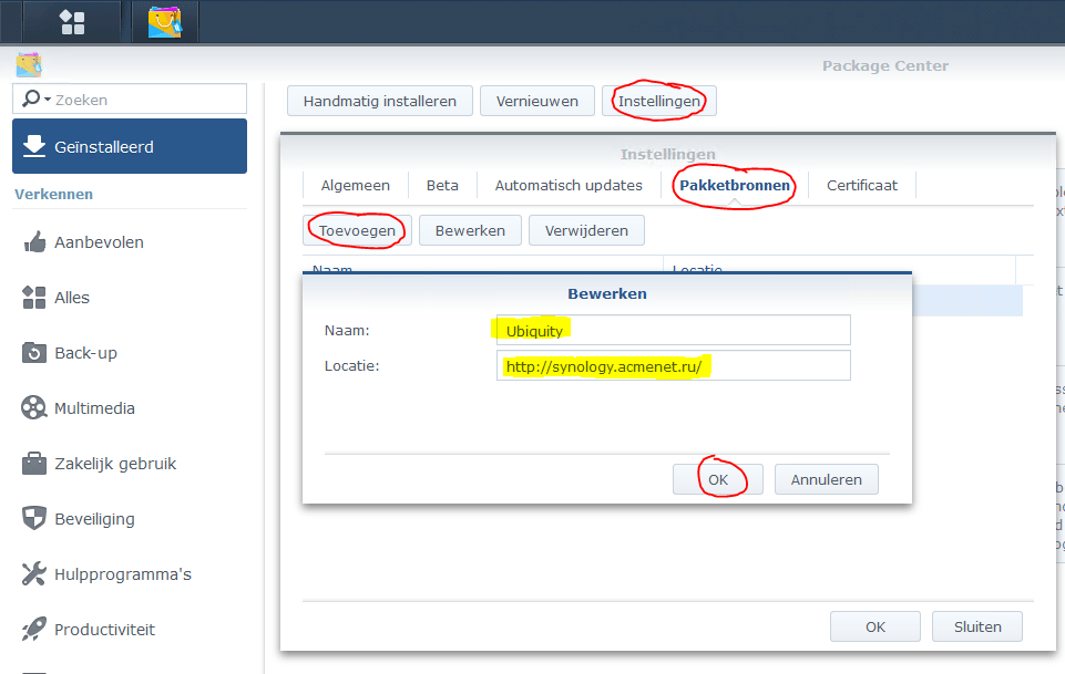 Unifi synology dsm 6 01