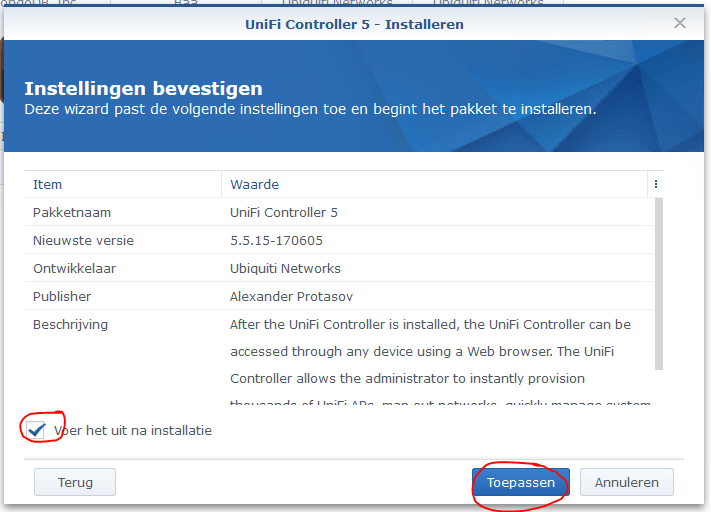 Unifi synology dsm 6 16