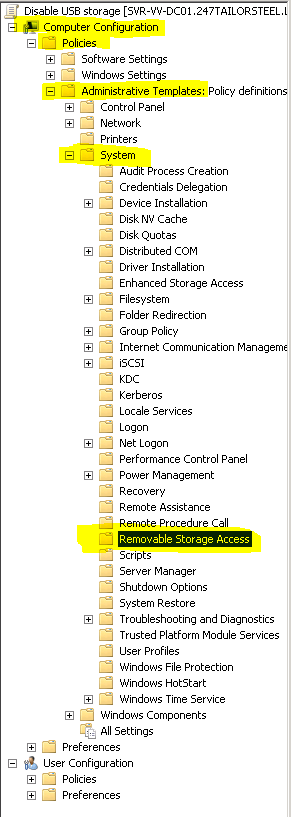 USB Storage uitschakelen via GPO 01