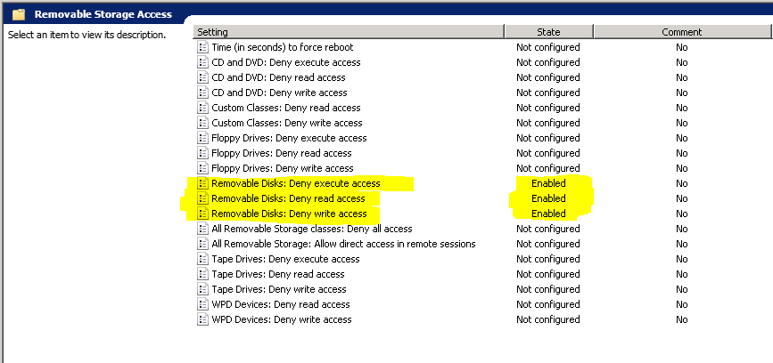 USB Storage uitschakelen via GPO 02