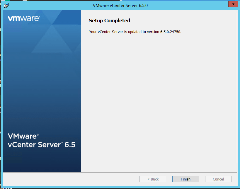 vmware upgrade failing with error 07