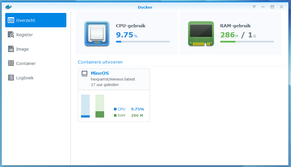 MineOS Installeren op je Synology NAS 03