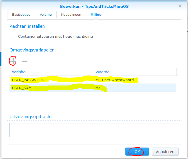 MineOS Installeren op je Synology NAS 11