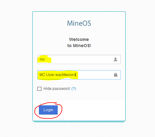 MineOS Installeren op je Synology NAS 13