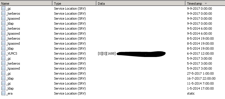 dns srv record kms