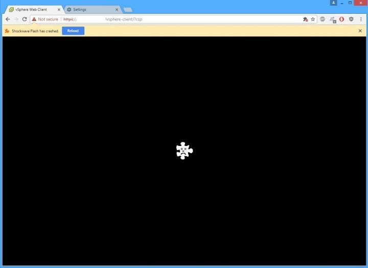 vsphere client flash plugin crash 01