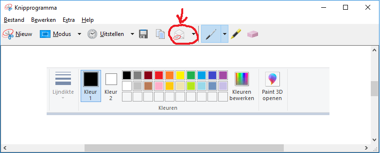 Knipprogramma windows 10 kan geen screenshot meer mailen 00