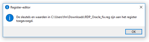 rdp werkt niet na windows mei update 03