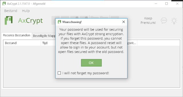 Je bestanden beveiligen met AxCrypt 02