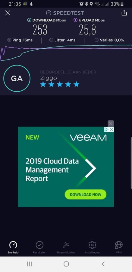 speedtest telefoon