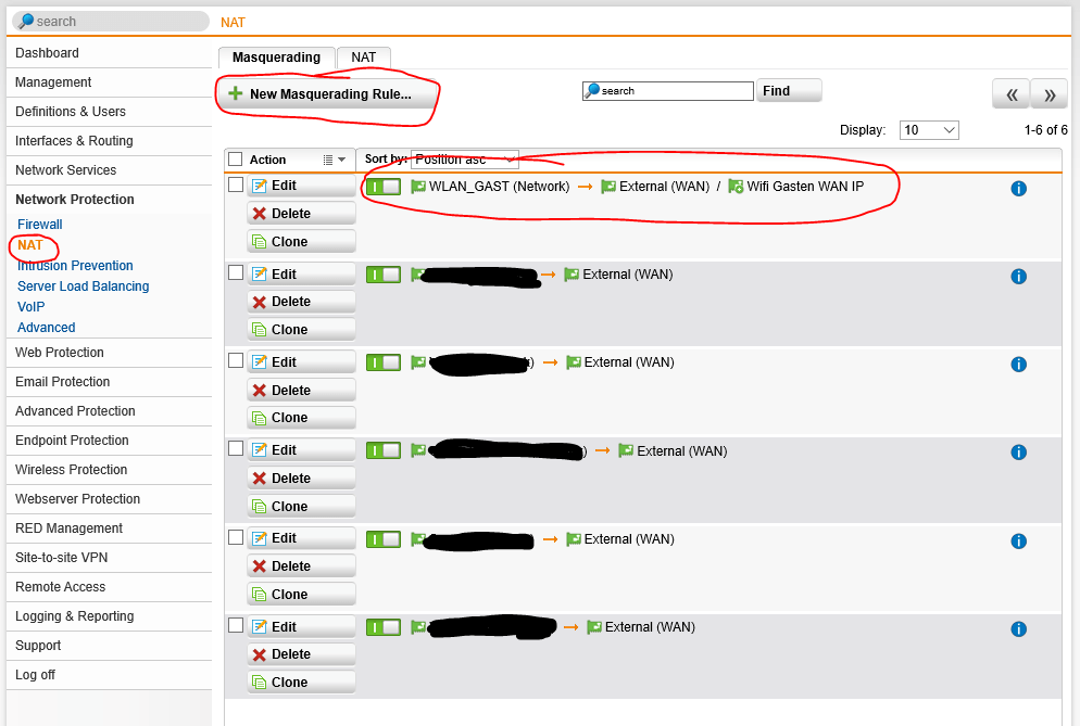 sophos masquerading 2